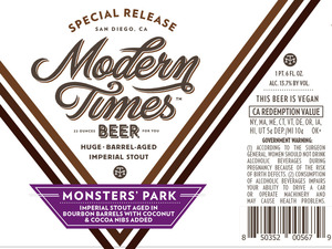 Monsters' Park Bba W/ Coconut And Cocoa March 2016