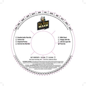 Tilted Mash Brewing Pale Ale March 2016