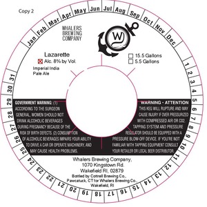 Whalers Brewing Company Lazarette March 2016