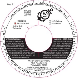 Whalers Brewing Company Pleiades March 2016