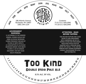 Too Kind Double India Pale Ale March 2016