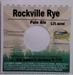 Appalachian Brewing Company Rockville Rye March 2016