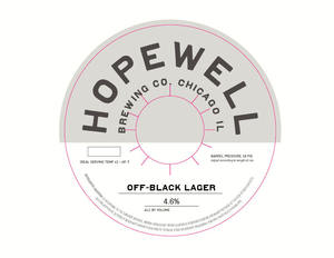 Hopewell Brewing Company Off-black Lager March 2016