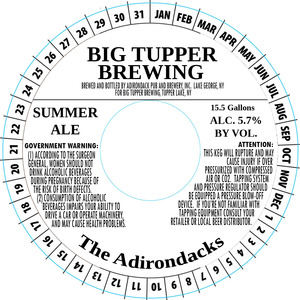 Big Tupper Brewing Summer Ale