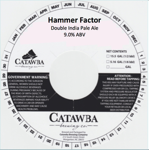 Catawba Brewing Co. Hammer Factor Double IPA March 2016