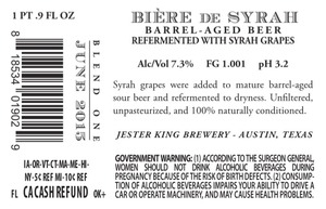 Jester King BiÈre De Syrah