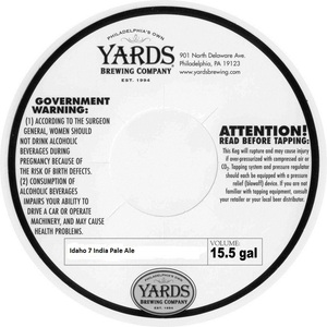 Yards Brewing Company Idaho 7 India Pale Ale