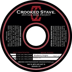 Crooked Stave Artisan Beer Project Blueberry Origins