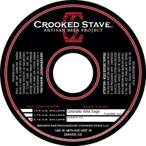 Crooked Stave Artisan Beer Project Colorado Wild Sage