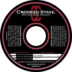 Crooked Stave Artisan Beer Project Hop Savant