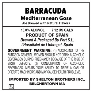 Barracuda Mediterranean Gose March 2016