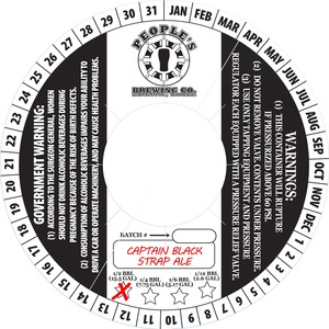 People's Brewing Company Captain Black Strap March 2016