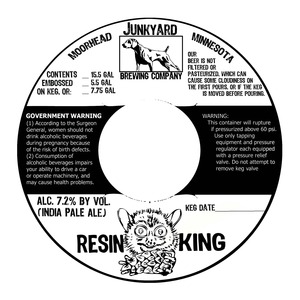 Junkyard Brewing Company Resin King March 2016