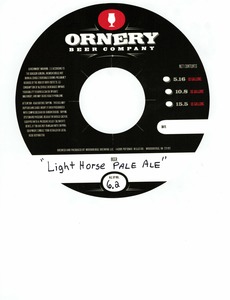 Light Horse Pale Ale March 2016