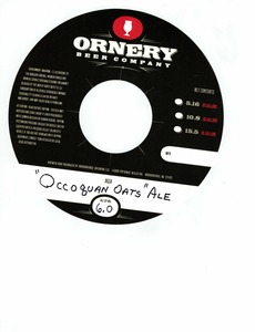 Occoquan Oats Ale March 2016