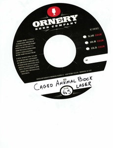 Caged Animal Bock Lager March 2016
