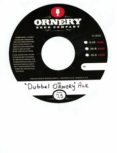 Dubbel Ornery Ale March 2016