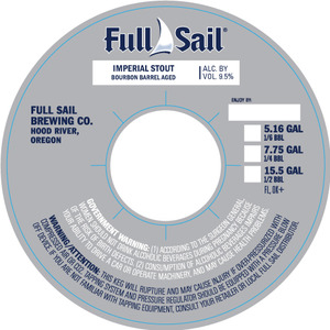 Full Sail Imperial Stout Bourbon Barrel Aged April 2016