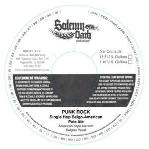 Solemn Oath Brewery Punk Rock