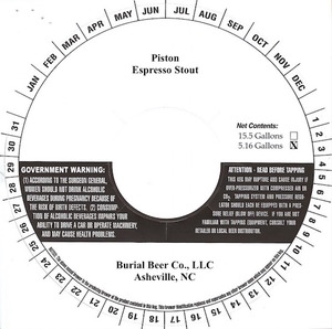 Burial Beer Co., LLC Piston