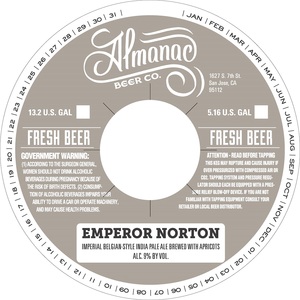 Almanac Beer Co. Emperor Norton March 2016