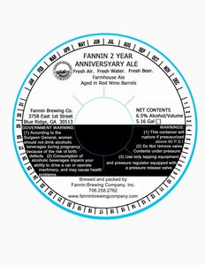 Fannin Brewing Company Fannin 2 Year Anniversary Ale