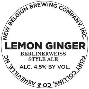 New Belgium Brewing Company, Inc. Lemon Ginger