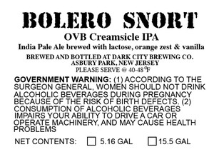 Bolero Snort Ovb Creamsicle IPA