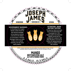 Joseph James Brewing Co., Inc. Mango Hefeweizen