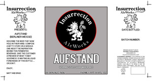 Insurrection Brewing Company Aufstand