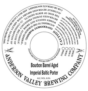 Anderson Valley Brewing Company Imperial Baltic Porter April 2016