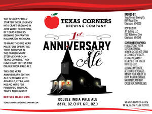 Texas Corners Brewing Company 1st Anniversary Ale