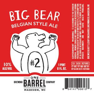 Big Bear Belgian Style Ale April 2016