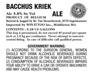 Bacchus Kriek April 2016