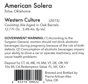 Prairie Artisan Ales Western Culture