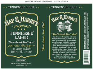 Hap & Harry's Tennessee Lager