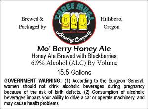 Three Mugs Brewing Company Mo' Berry Honey Ale April 2016