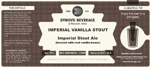 Imperial Vanilla Stout 