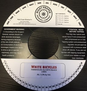 White Bicycles Farmhouse Ale With Citrus May 2016