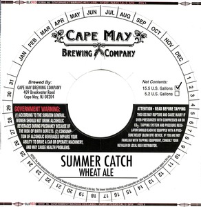 Summer Catch Wheat Ale April 2016