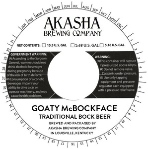 Akasha Brewing Company Goaty Mcbockface April 2016