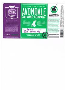 Avondale Brewing Co Reunir Tart Saison Ale April 2016