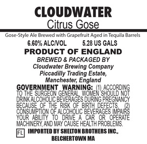 Cloudwater Citrus Gose April 2016