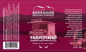 Berkshire Brewing Company Farmstand Raspberry Barleywine Style Ale