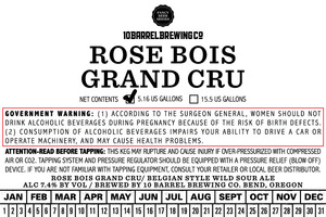 10 Barrel Brewing Co. Rose Bois Grand Cru