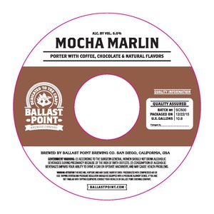 Ballast Point Mocha Marlin April 2016