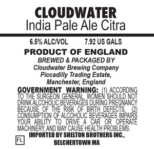 Cloudwater IPA Citra April 2016