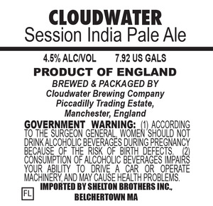 Cloudwater Session IPA April 2016