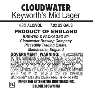 Cloudwater Keysworth's Mid Lager