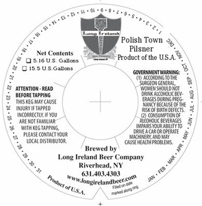 Long Ireland Beer Company Polsh Town Pilsner